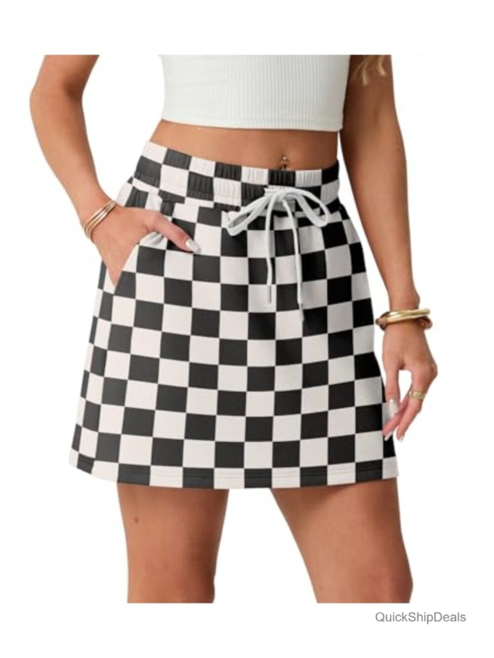 Active Skort with Built-in Shorts & Pockets for Golf Tennis